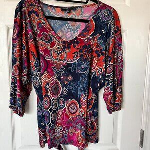 Jones New York Signature 3/4 sleeve blouse - M